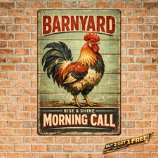 Farm Fresh Eggs Chicken Rustic Antique Metal Tin Sign 8x12 Decor