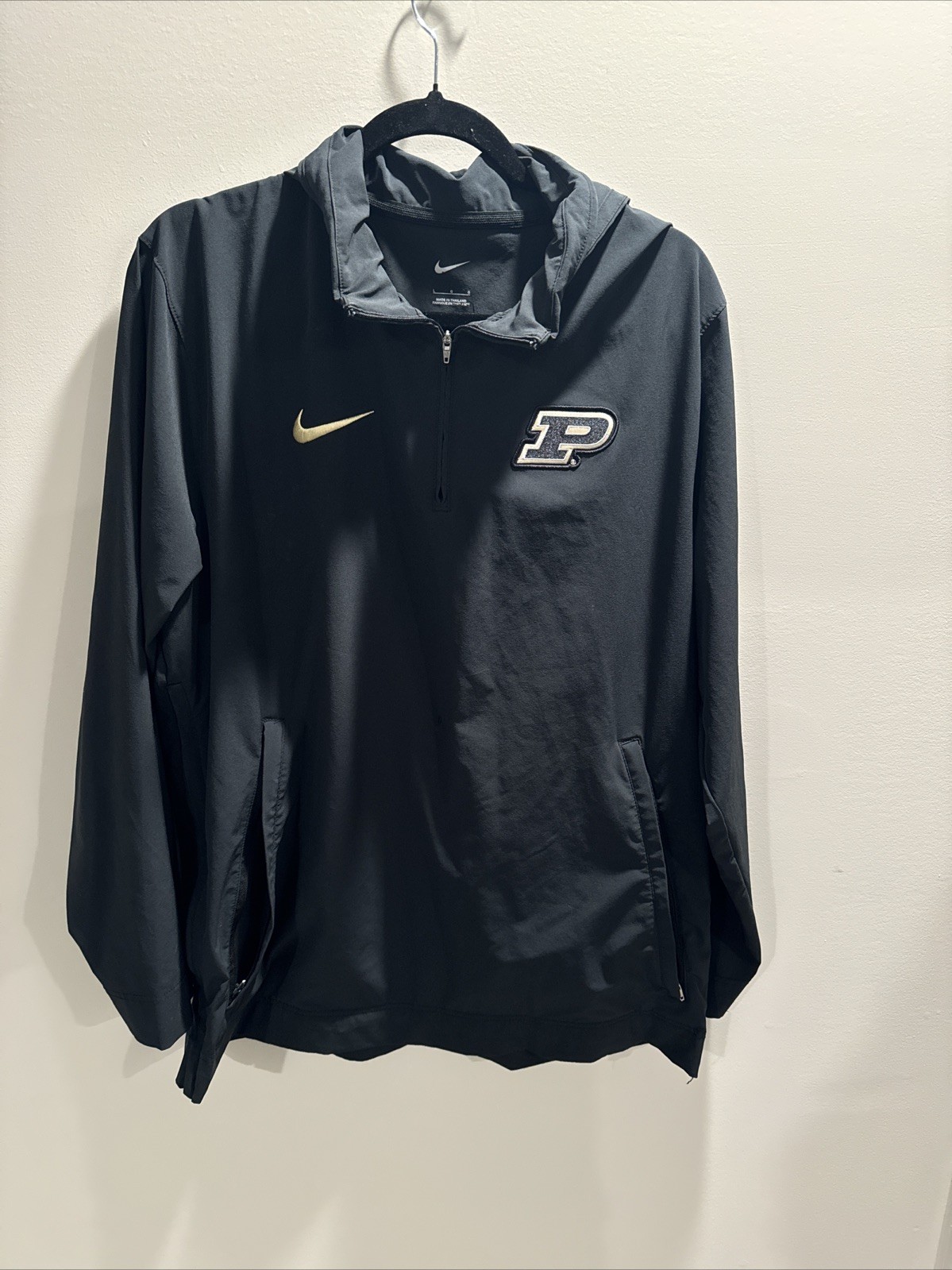 SACAI X NIKE Nike Purdue 1 4 Zip Pullover con Cappuccio Uomo L Nero Tasche Frontali Cappuccio Stoccabile