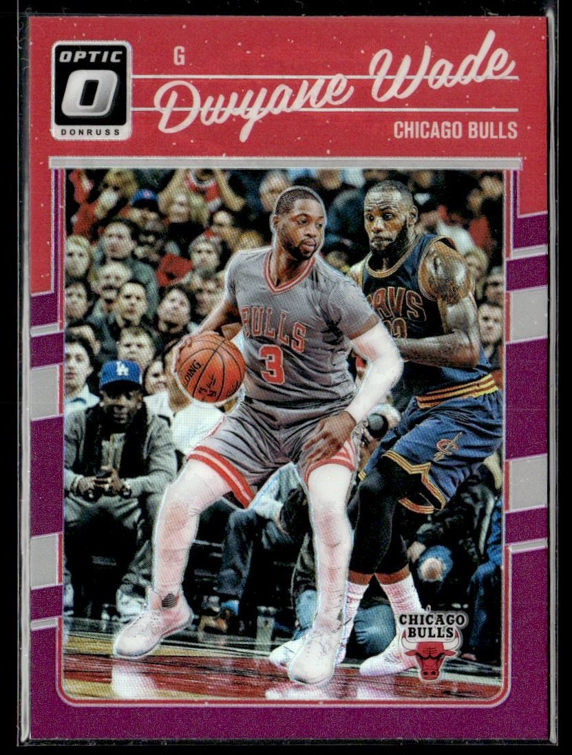 2016-17 Donruss Optic Purple LeBron James Defending Prizm Dwyane Wade Chicago