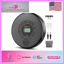 Compact Walkman CD Player with Built-In Speaker  Headphones - Multi-User Ready