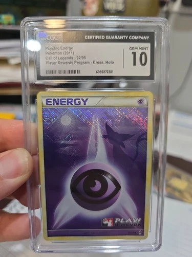Call of Legends Psychic Energy 92 Holo Crosshatch Play Pokemon Cgc 10