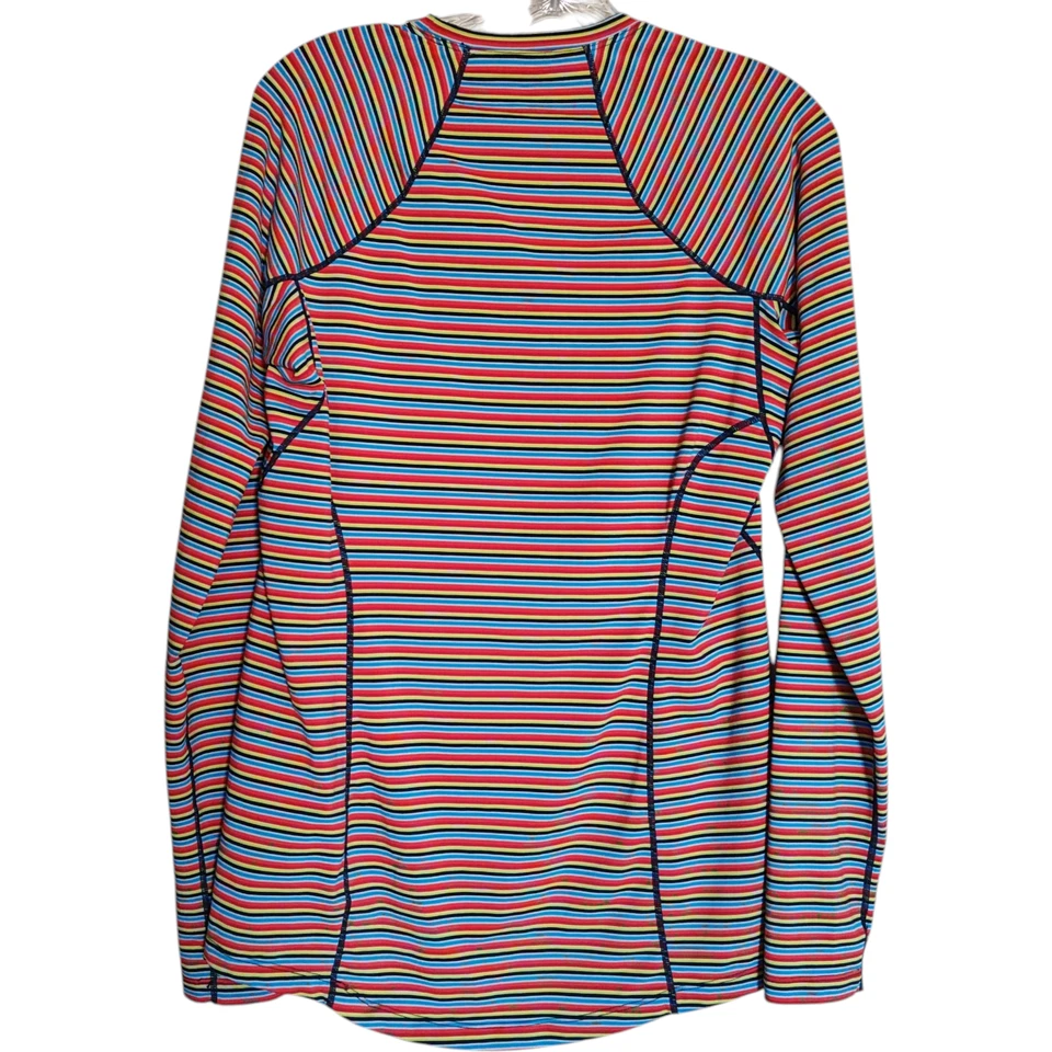 Camisa Columbia Omni-Heat Feminina Média Multicolorida Listra Manga Longa Camada Base - Imagem 2 de 4