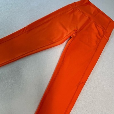 Buff Bunny Women's Size M Pocketed Leggings Bright Orange