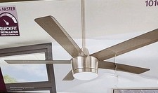 Home Decorators Merwry 52" LED Indoor Brushed Nickel Ceiling Fan, Light, Remote