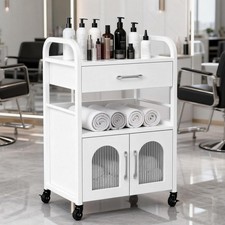 3 Tiers Salon Manicure Trolley Multi-purpose Rack Heavy-Duty Cart for Beauty Spa