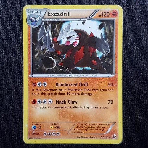 Excadrill 57/108 Rare Dark Explorers Pokemon Heavily Played