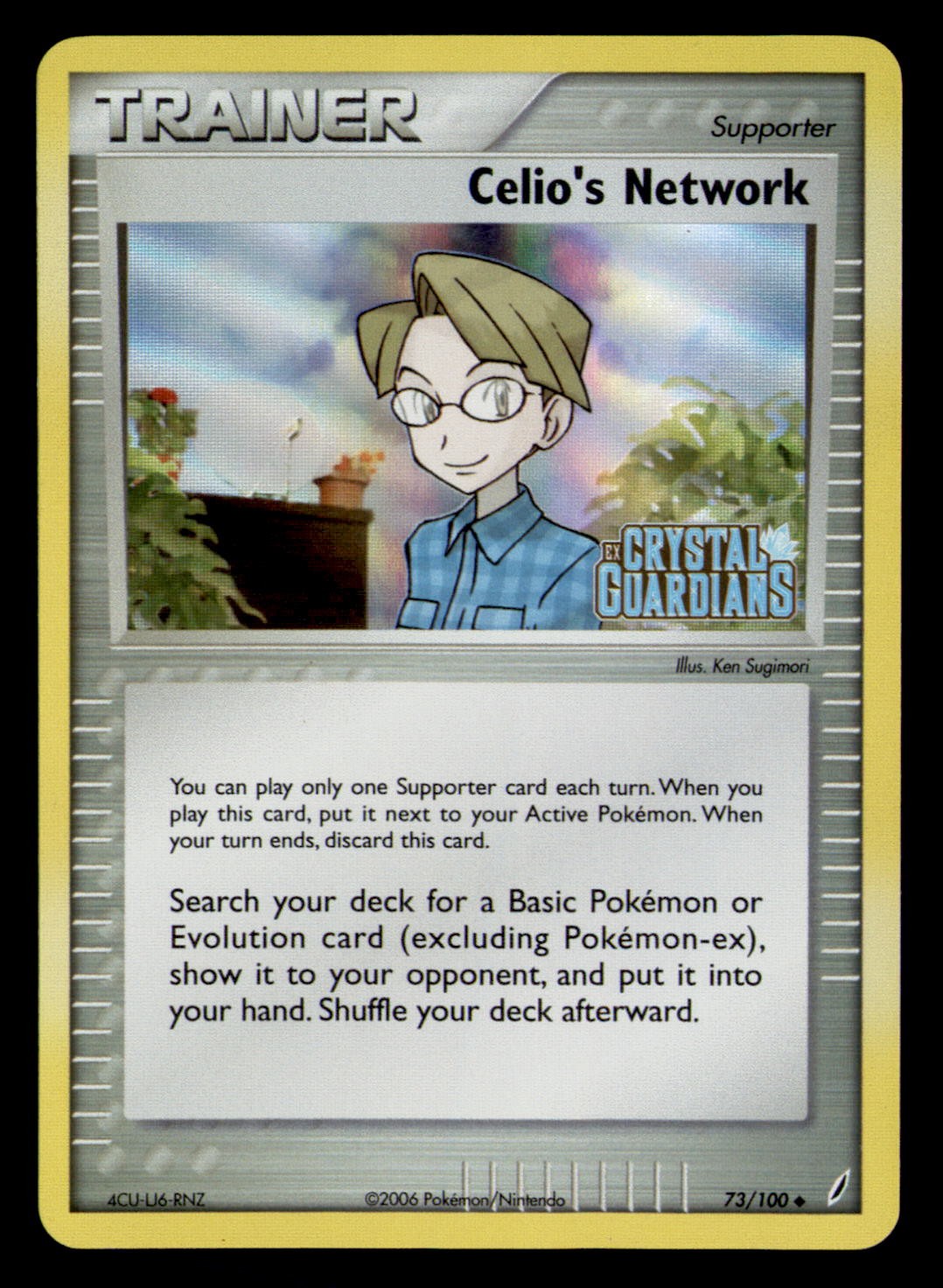 Celio's Network 73/100 Uncommon Crystal Guardians Pokemon Reverse Holo LP+