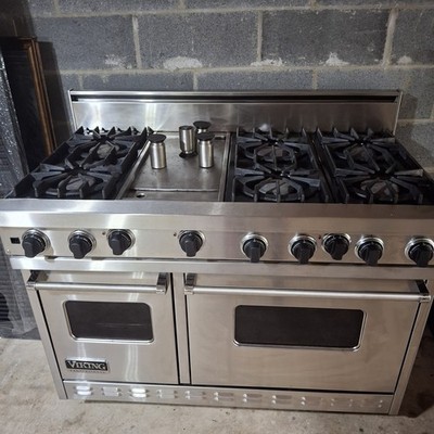 VIKING VGIC4856GSS- 48'' PROAll Gas Range Oven 6 Burners + Griddle (1)