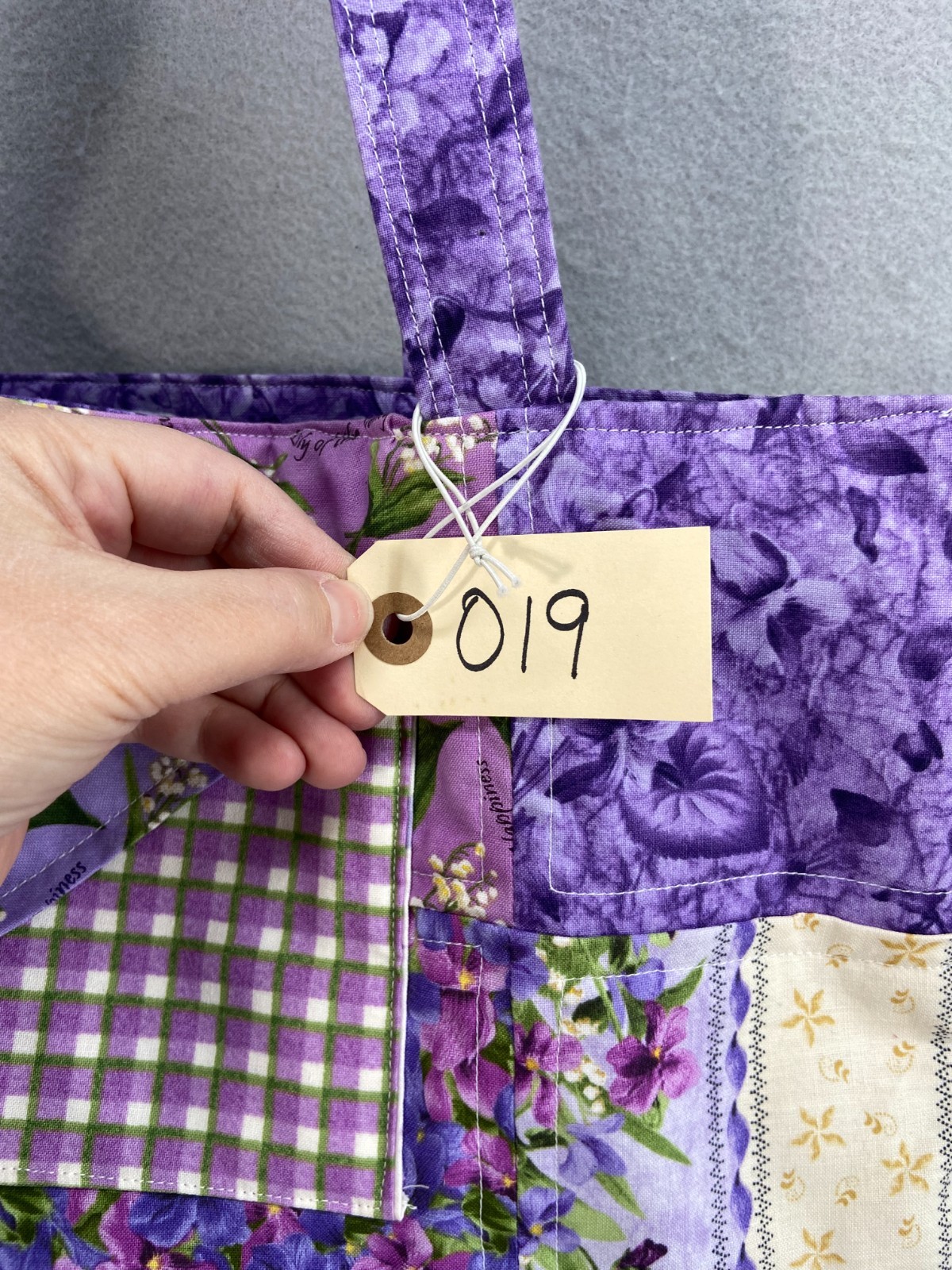 Tote Bag with Pockets Patchwork Quilted Handmade … - image 18