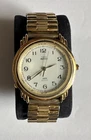 Vintage Retro 90's Timex Indiglo Gold Tone Men's Watch Stretch Band New Battery