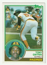 TONY GWYNN 1983 TOPPS #482 / ROOKIE RC / SAN DIEGO PADRES / HOF