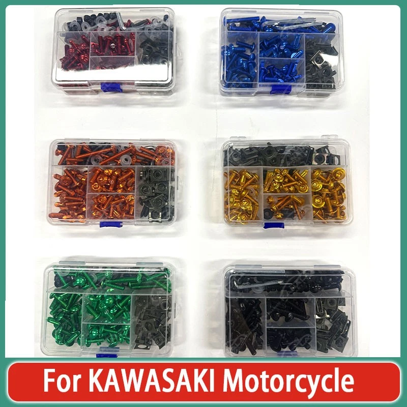 177PCS For KAWASAKI Motorcycle Accessories Fairing Bolts Kit Bodywork Screws — 第 2/4 张图片