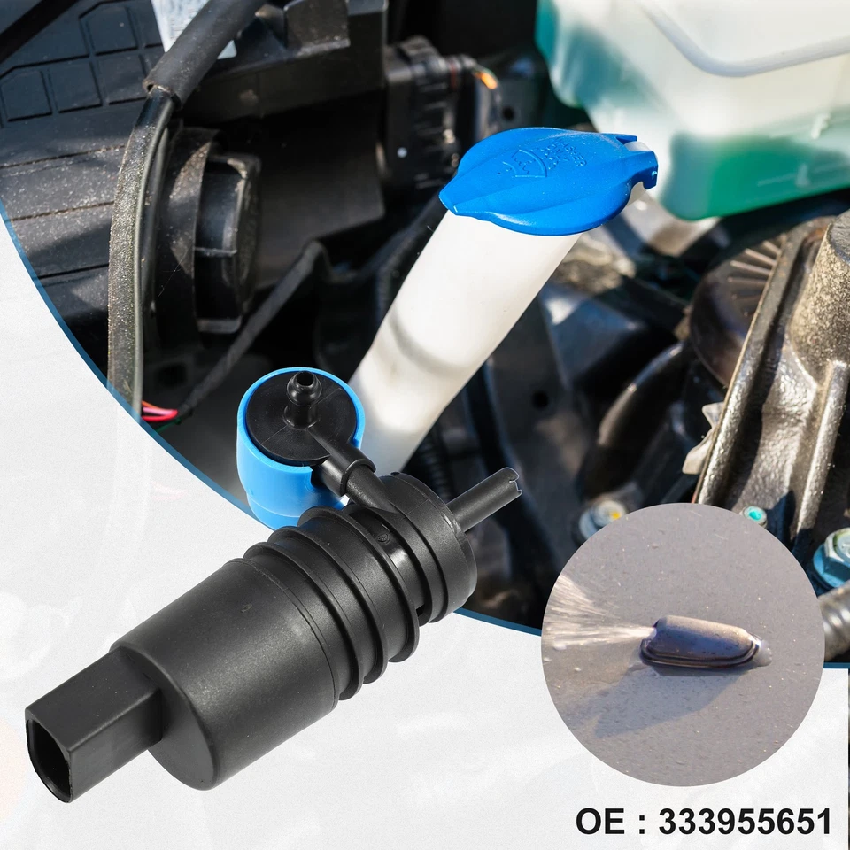 Windshield Washer Motor Pump Replacement for Volkswagen Passat 1990-1991Black - Image 3 of 4