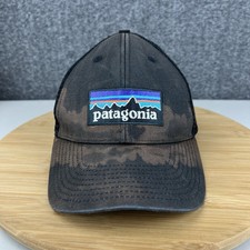FADED Patagonia Fitz Roy Logo Trucker Hat Cap Snapback Adjustable Mesh Black
