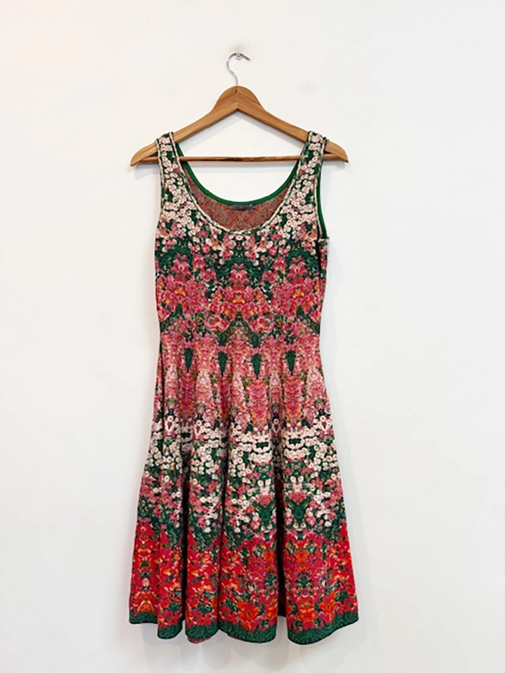 Alexander McQueen — Designer Alexander McQueen Size M Floral Jacquard Stunning Knee L Women's Dress