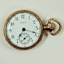 1912 Elgin Pocket Watch Size 0s Grade 320 Model 2 7j Philadelphia Case RUNS