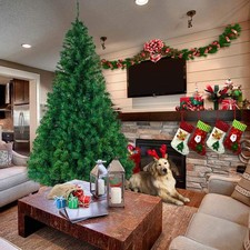 6 FT Artificial PVC Christmas Tree w/Stand Holiday Season Xmas Indoor Outdoor