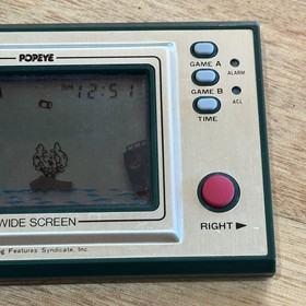 Nintendo Game & Watch Popeye Wide Screen Handheld Game Vintage 1981 Grade A