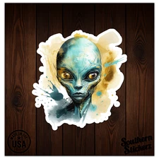 Alien UFO - Vinyl Decal Sticker - Car Window Laptop - ebn9493