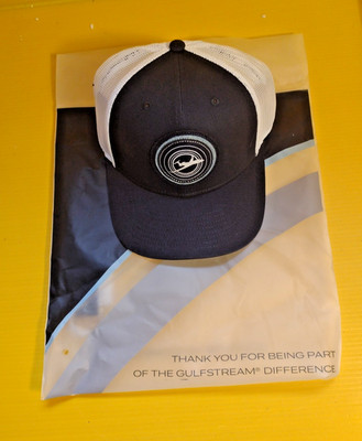 New Gulfstream Aerospace Trucker Hat Mesh Snap Back Cap - Jet Plane Patch + Bag