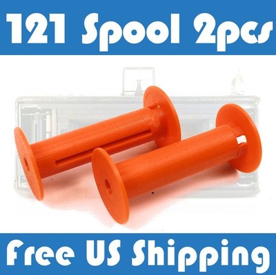 121 to 127 or cut down 120 Roll Film 2pcs Spool Adapter Set/Kit Kodak No. 0 E21