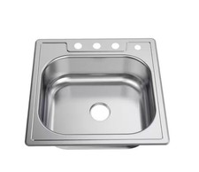 Glacier Bay 25 in. Drop in Single Bowl 20-Gauge Stainless Steel Kitchen Sink