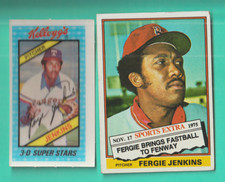 2 FERGIE JENKINS 1976T TOPPS # 250T EX RED SOX,,1980 KELLOGS FLIX # 47 NM RANGER