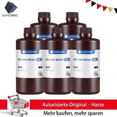 5KG Schwarz ANYCUBIC ABS-Like Resin Pro 2, LCD SLA 3D Drucker ABS Resin 405nm
