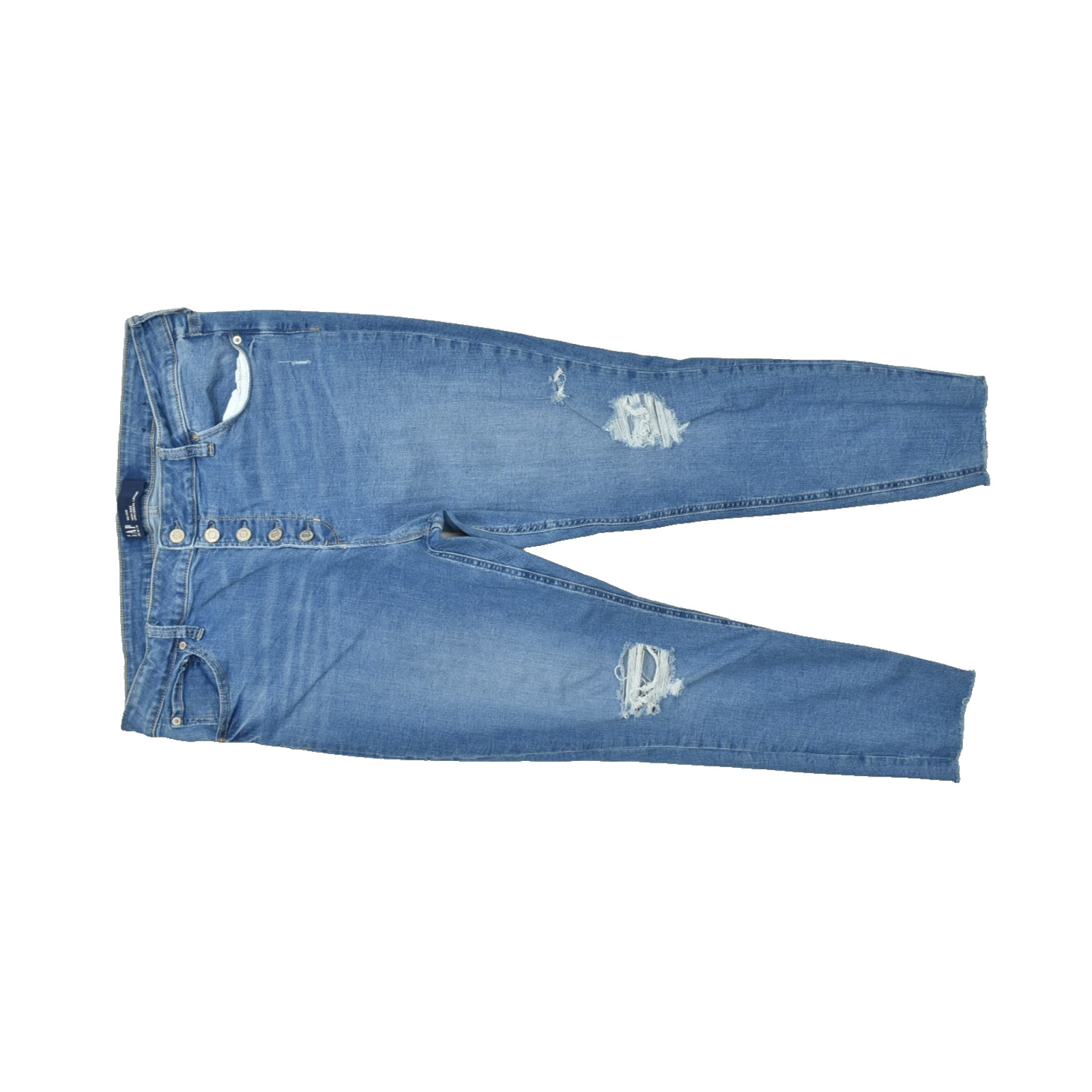 Plus Size 20 W/ Distressing & Raw Hem