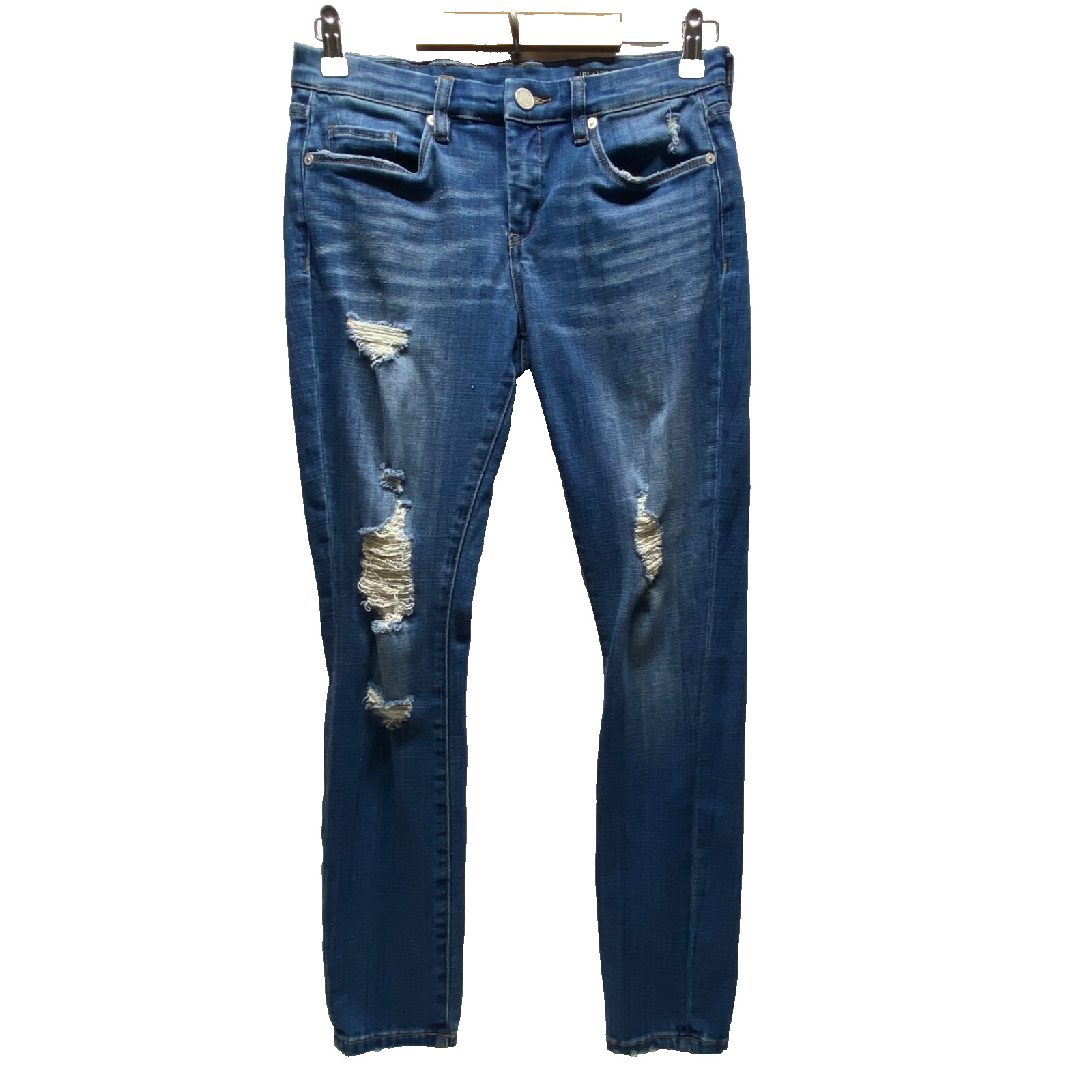 Blank NYC Distressed Jeans Women's 27 Blue Skinny Classique Medium Wash Denim