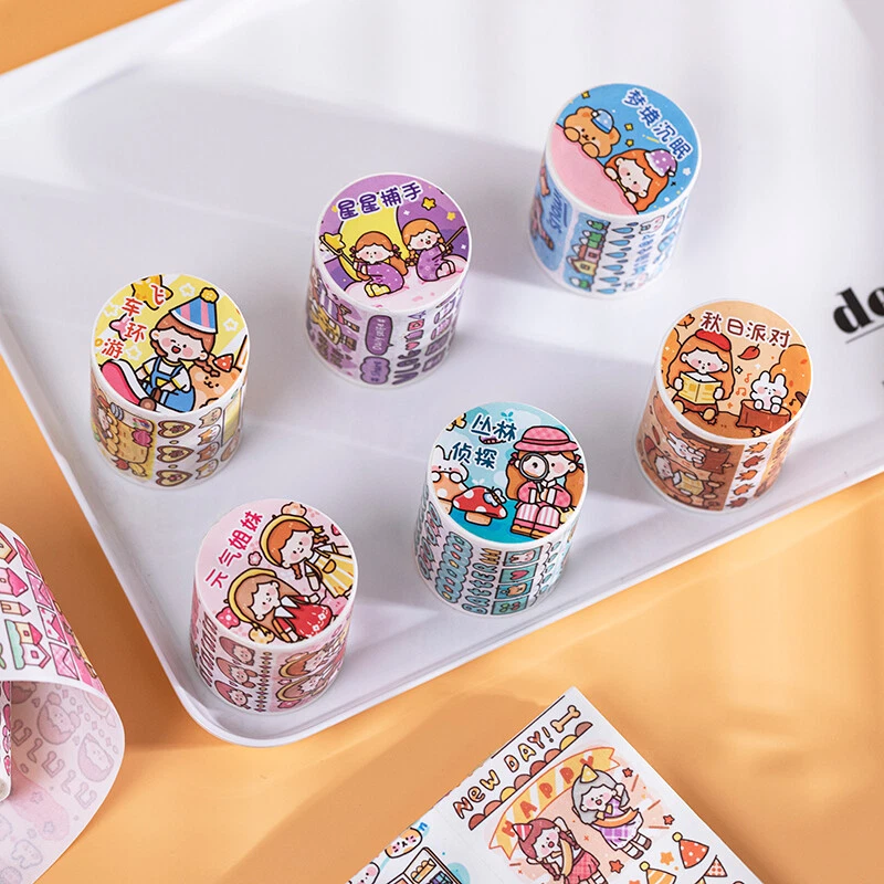 Hemoton 4 Rolls Cartoon Washi Tape Crafting Tape Scrapbook Adhesive Tape  Party Favors 