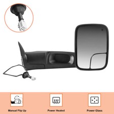 Passenger Side Tow Mirrors For 98-01 Dodge Ram 1500 98-02 25003500 Power Heated Passenger Side Tow Mirrors For 98-01 Dodge Ram 1500 98-02 25003500 Power Heated