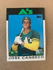 1986 Topps Jose Canseco #20T Baseball Card
