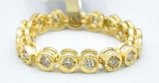 GENUINE 0.48 Cts DIAMONDS ETERNITY RING 14k GOLD - Free Certificate Appraisal
