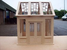 Dolls House Unglazed Conservatory Natural Finish MDF Kit Miniature 1:12 tumdee