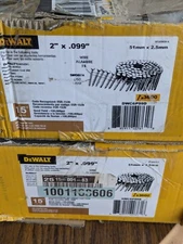 2 Boxes DeWalt 15° Collated Coil Framing Nail,  2" x .099" 51mm x 2.5mm DWC6P99D