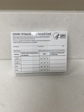 CDC COVID-19 Vaccination Blank Card Collector Use Only 