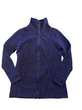 Ibex Backbay Zque Wool Long Zip Long Cardigan Jacket Women Tunic Sweater Sz L