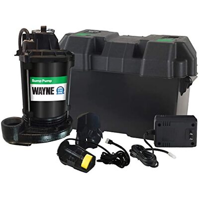 Wayne ESP25 Upgraded 12-Volt Battery Backup System, Black