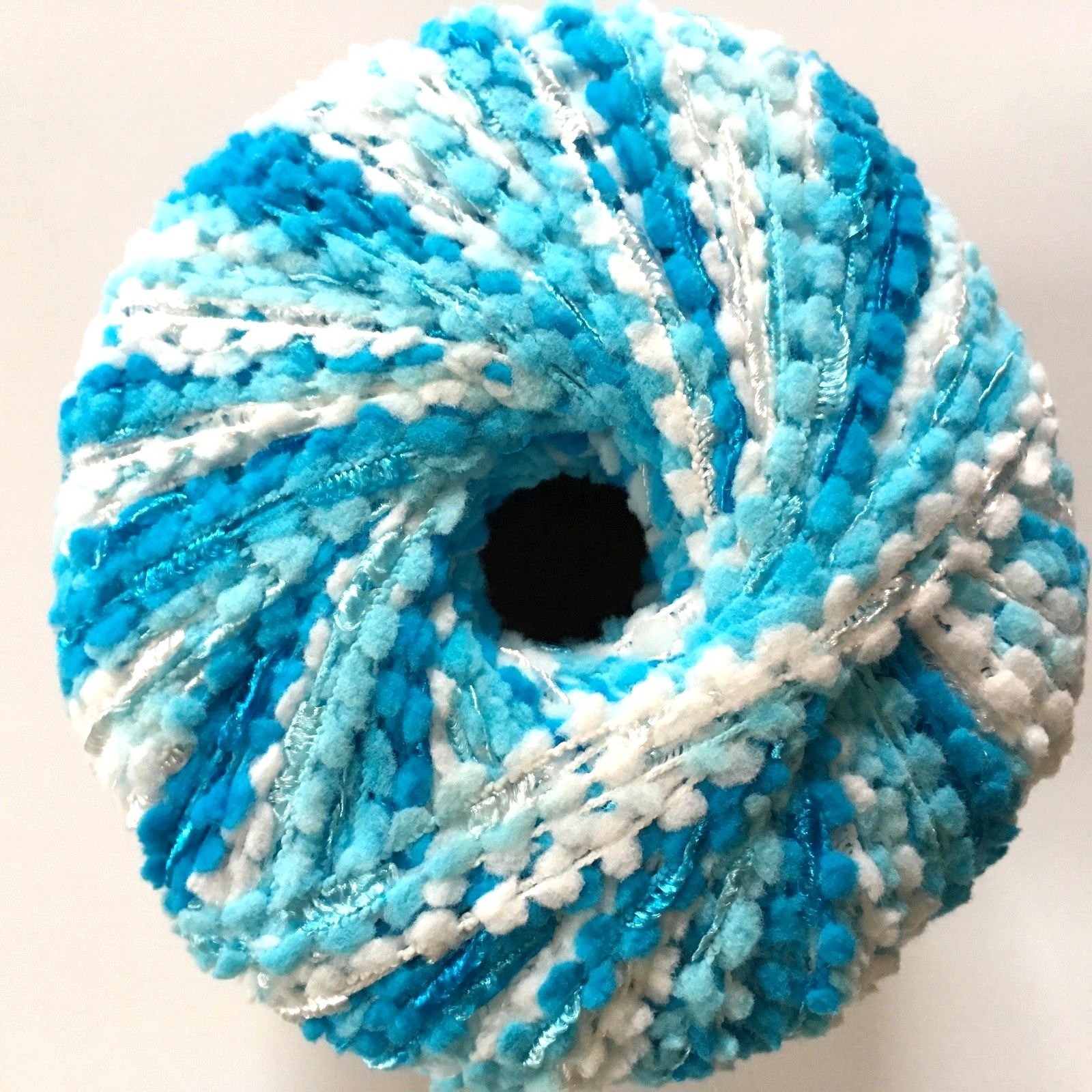 Dark Horse Yarns Celebrate #108 Turquoise Blue White Flag 'N Ladder ...
