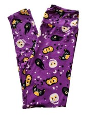 Lularoe Halloween Masks OS Leggings Owl Cat Crow Skull Cute NWOT