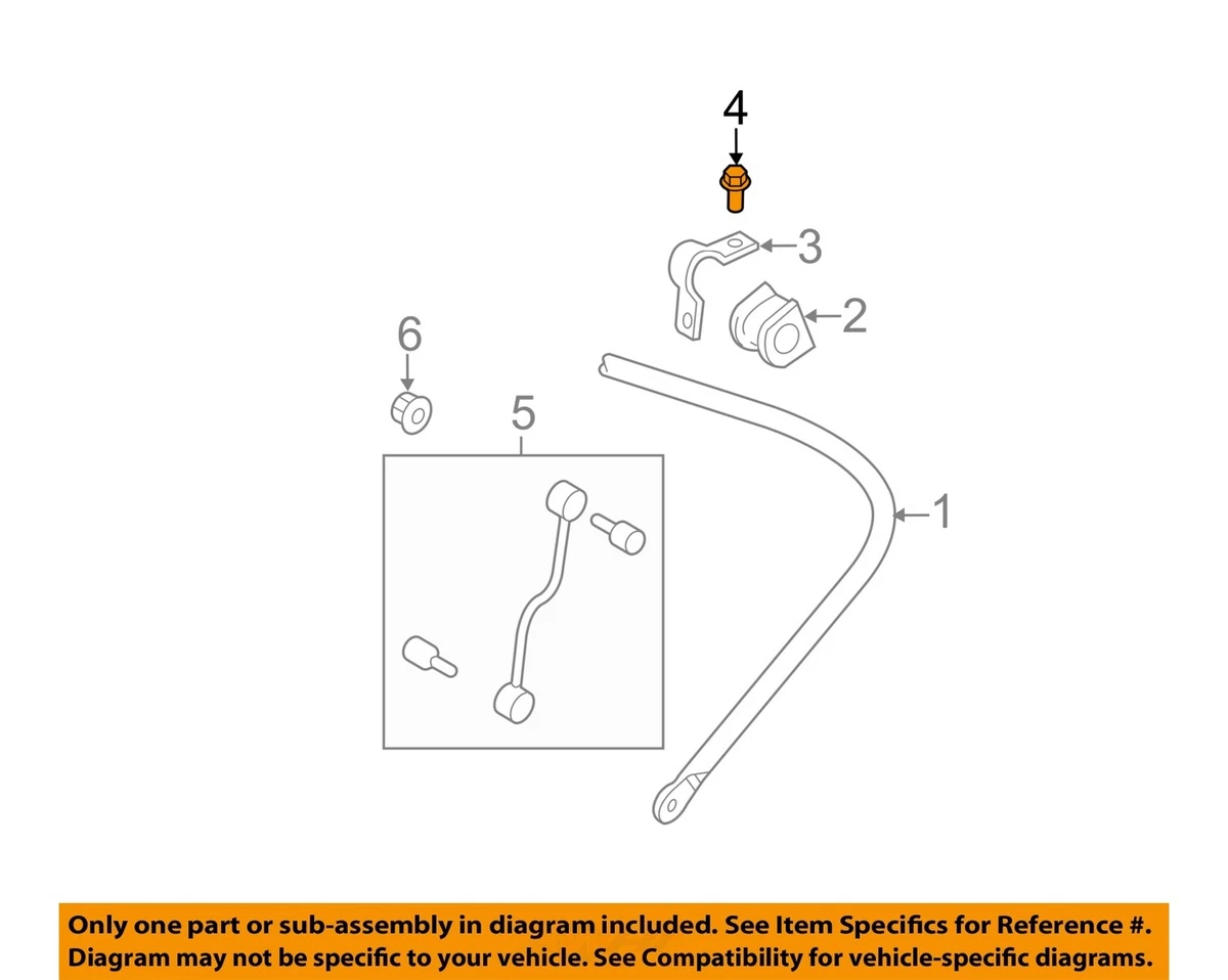FORD OEM Stabilizer Sway Bar-Rear-Stabilizer Sway Bar Bolt  
