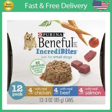 Beneful Small Breed Wet Dog Food Variety Pack, IncrediBites Pate, 3 oz. Can