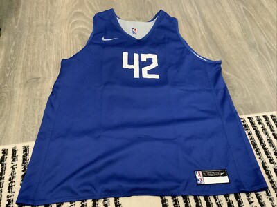 Nike NBA Practice Jersey Blue/Gray Men's Size: XL Used #42 Kleber