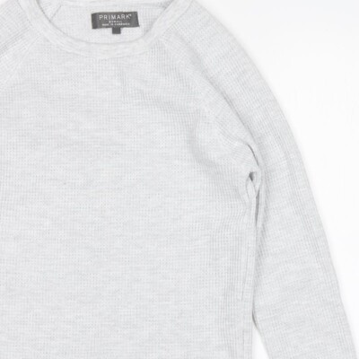 Pull Homme Primark Gris - Taille XS - Sweat-shirt Manches Longues En Polyester - Occasion TB