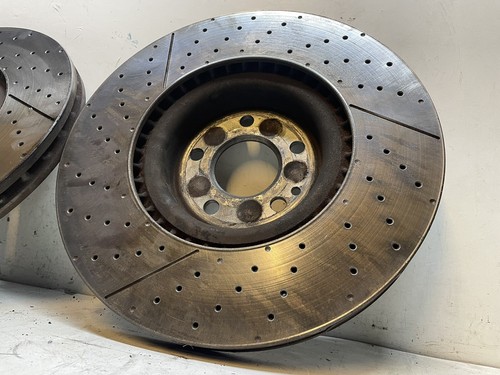 MERCEDES BENZ A45 AMG W176 PAIR OF FRONT BRAKE DISCS 350mm DRILLED & GROOVED #68 - Picture 8 of 11