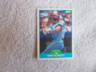 Score MLB 1989 ''MIKE SCHMIDT'' #149 Philadelphia Phillies Trading Card n32