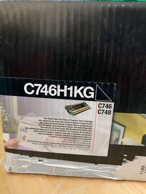C746H1KG Original OEM Lexmark C746 Toner Cartridge, Black High Yield ...