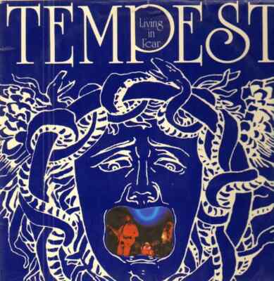 LP Tempest Living In Fear DIE CUT SLEEVE ISLAND PINK RIM NEAR MINT Island Re