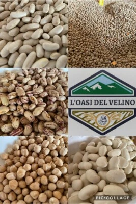 L'OASI DEL VELINO BOX LEGUMI -FAGIOLI,CECI,LENTICCHIE -25 CONFEZIONI A VOSTRA SCELTA DA 500 GRAMMI